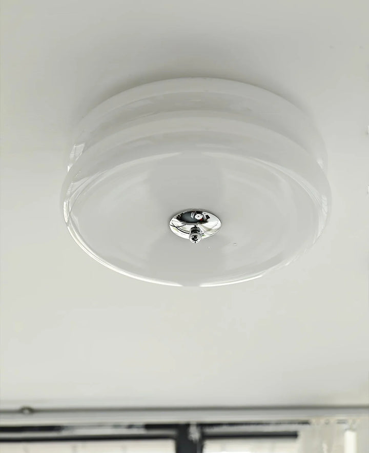 Sufit LED z podwójnym poziomym szklanym tyłem w kształcie sz