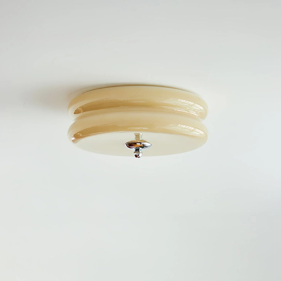 Sufit LED z podwójnym poziomym szklanym tyłem w kształcie sz