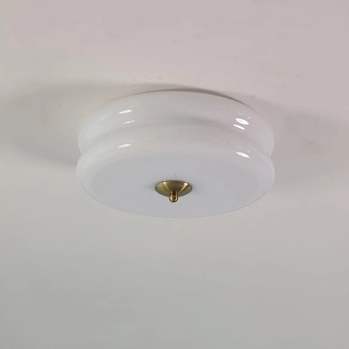 Sufit LED z podwójnym poziomym szklanym tyłem w kształcie sz
