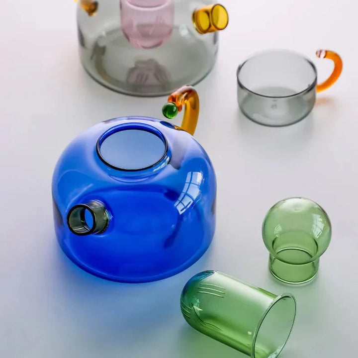 Czajnik szklany z zaparzaczem i filiżanką 400 ml