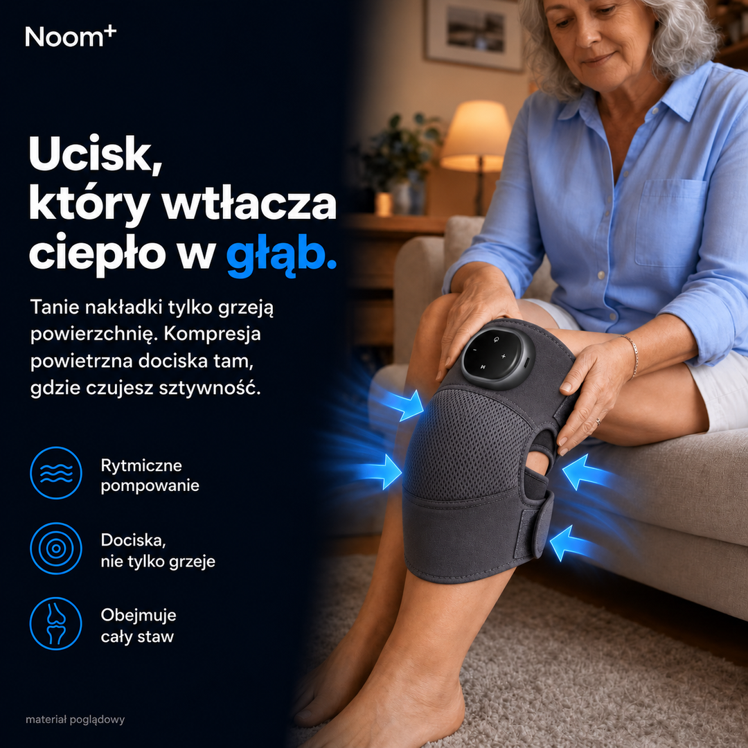 Masażer kolan elektryczny z funkcją ciepła masażu i kompresji