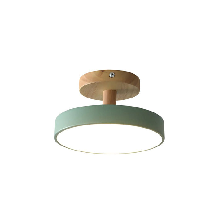 Lampa sufitowa LED kompaktowa z drewnem do sypialni i przedpokoju