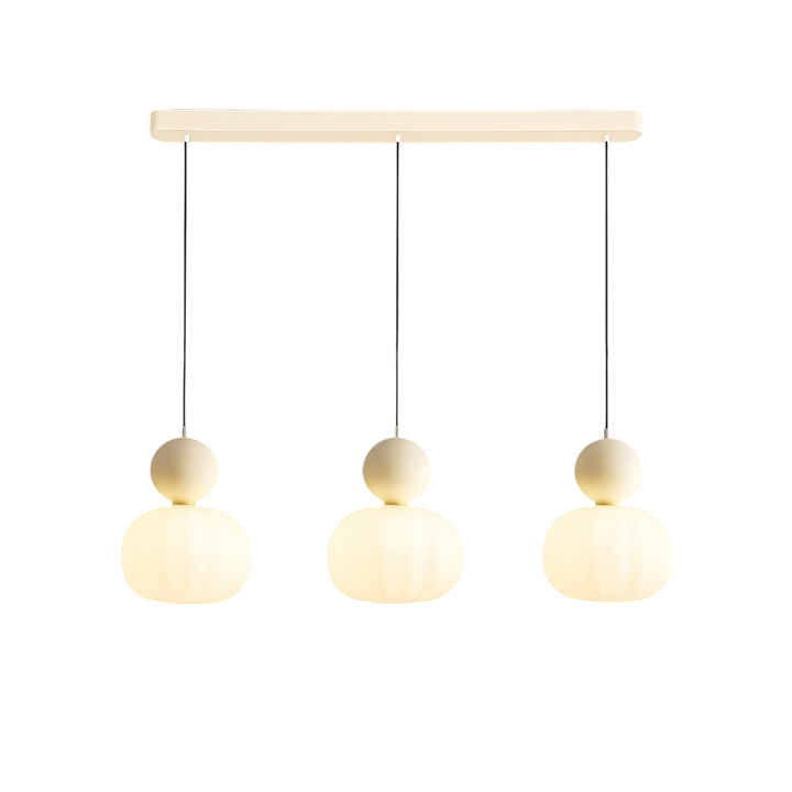 Lampa wisząca art deco z kloszem akrylowym nad stół do jadalni i salonu