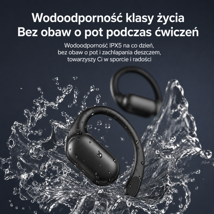 Słuchawki bezprzewodowe z tłumaczem AI i etui z ekranem LCD