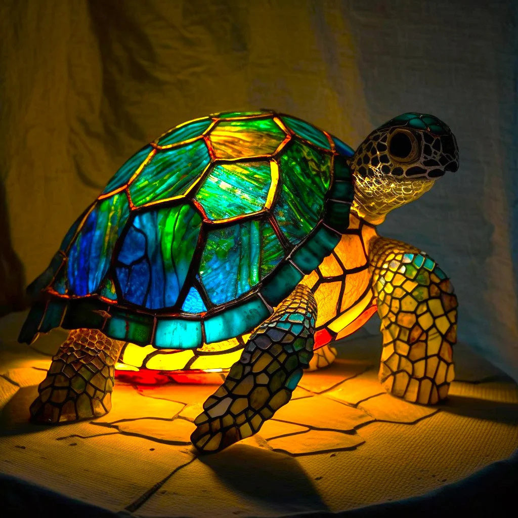 Lampa stołowa witrażowa w kształcie zwierzęcia na USB do sypialni i salonu