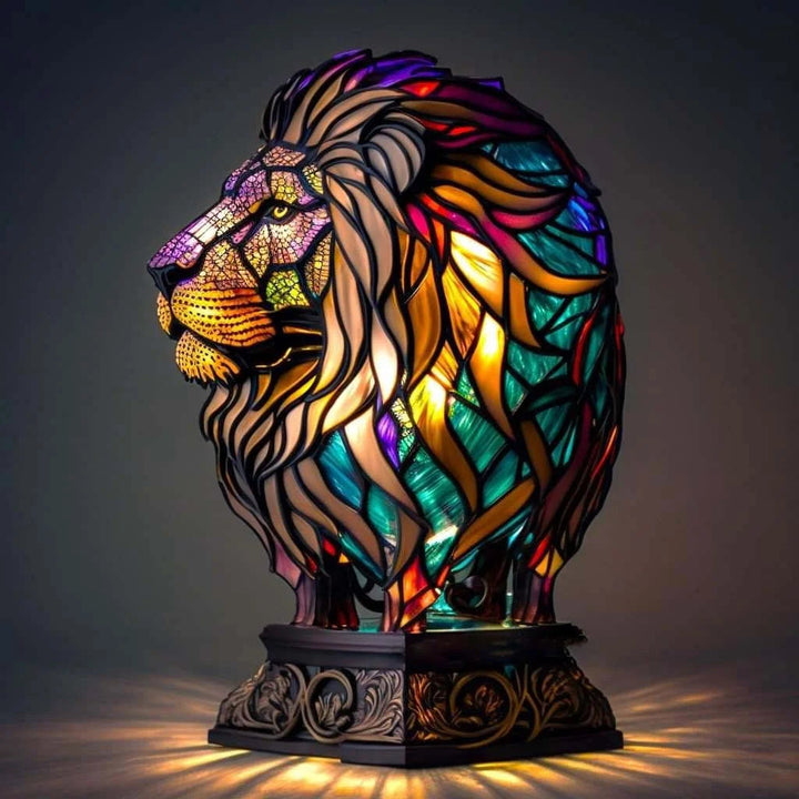 Lampa stołowa witrażowa w kształcie zwierzęcia na USB do sypialni i salonu