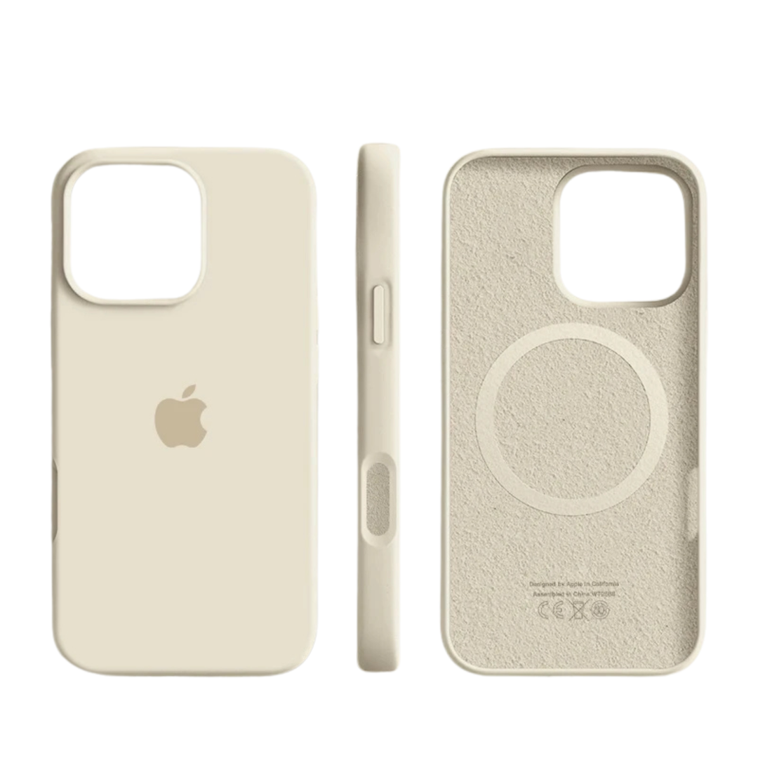 Etui silikonowe MagSafe do iPhone matowe z podszewką z mikrofibry