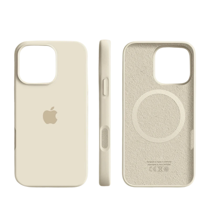 Etui silikonowe MagSafe do iPhone matowe z podszewką z mikrofibry