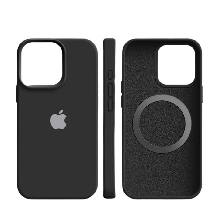 Etui silikonowe MagSafe do iPhone matowe z podszewką z mikrofibry