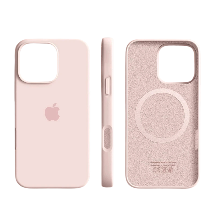 Etui silikonowe MagSafe do iPhone matowe z podszewką z mikrofibry