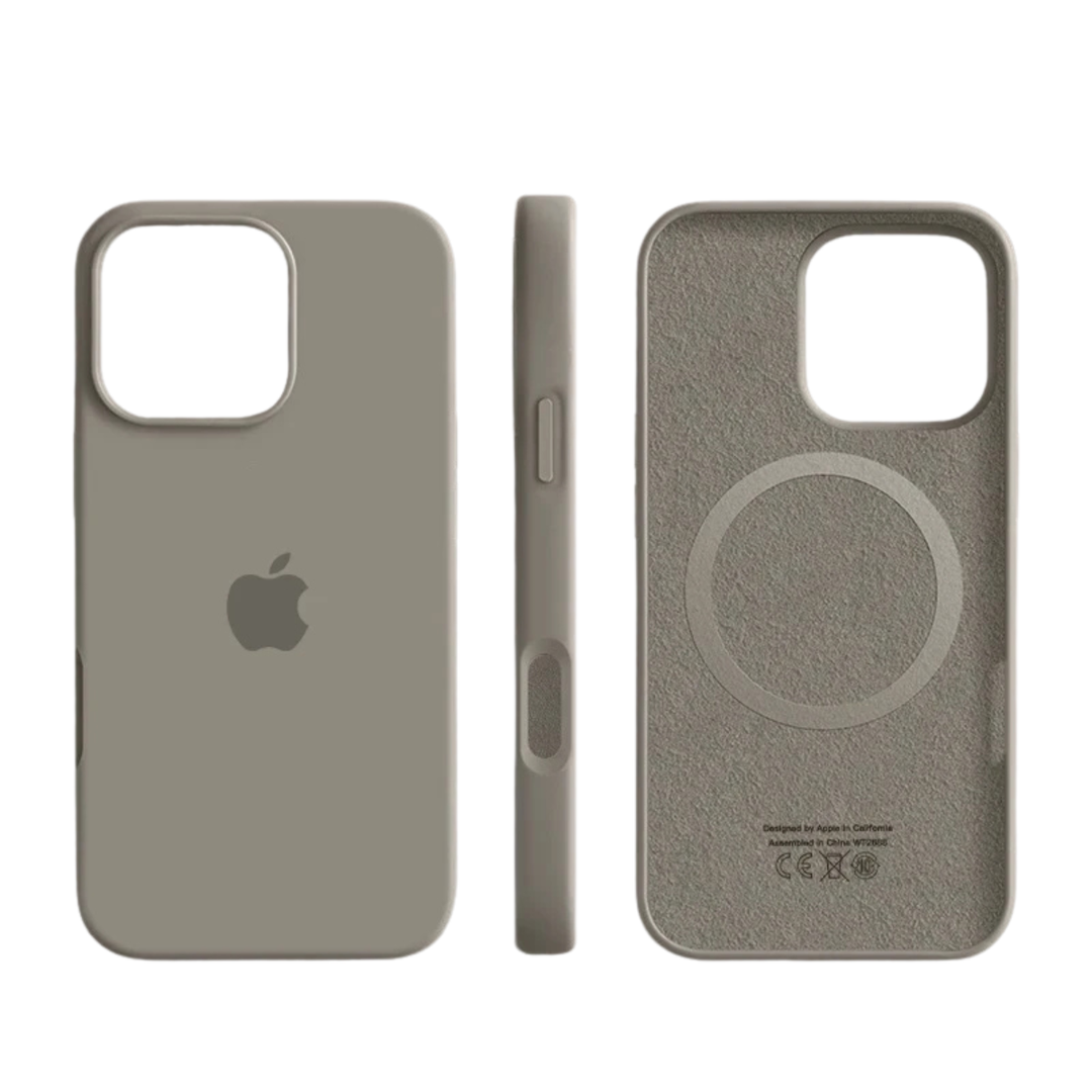 Etui silikonowe MagSafe do iPhone matowe z podszewką z mikrofibry