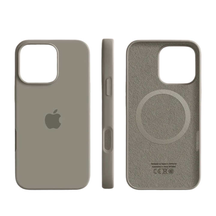Etui silikonowe MagSafe do iPhone matowe z podszewką z mikrofibry