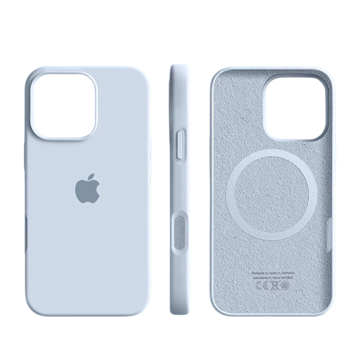 Etui silikonowe MagSafe do iPhone matowe z podszewką z mikrofibry