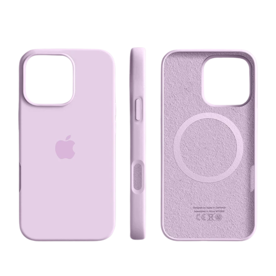 Etui silikonowe MagSafe do iPhone matowe z podszewką z mikrofibry