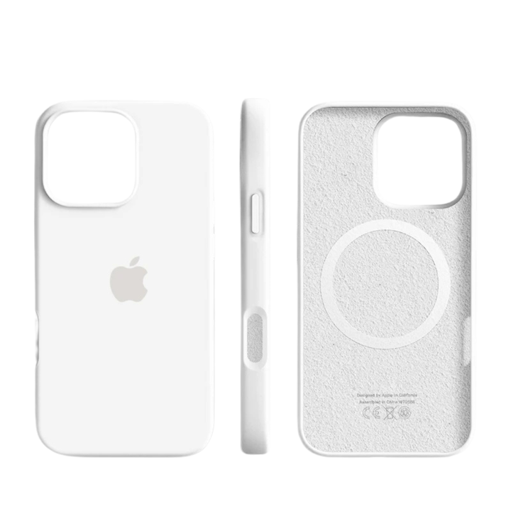 Etui silikonowe MagSafe do iPhone matowe z podszewką z mikrofibry