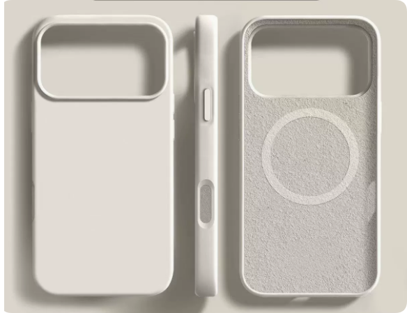 Etui silikonowe MagSafe do iPhone matowe z podszewką z mikrofibry