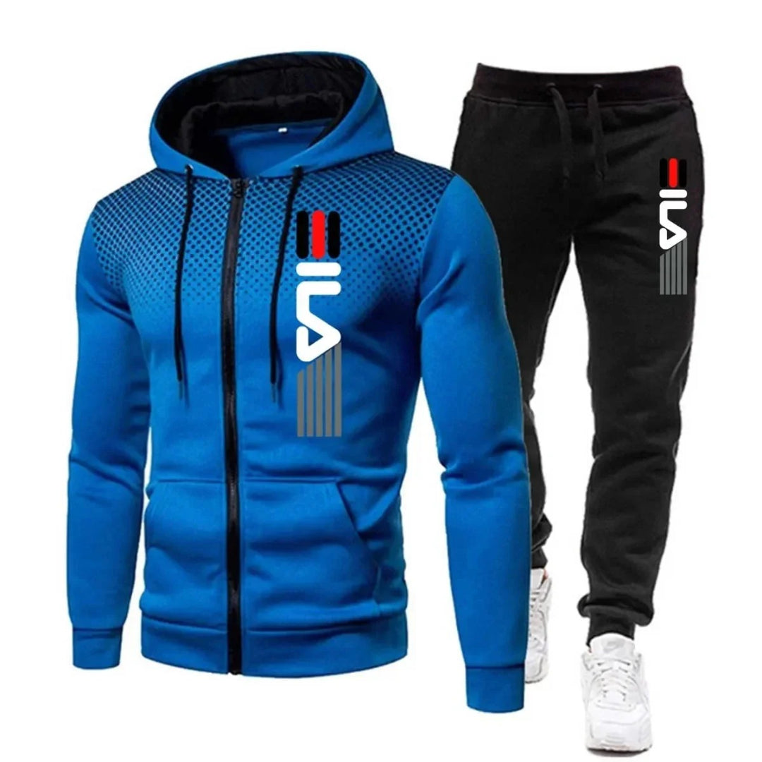 Dres męski komplet bluza z kapturem i spodnie dresowe