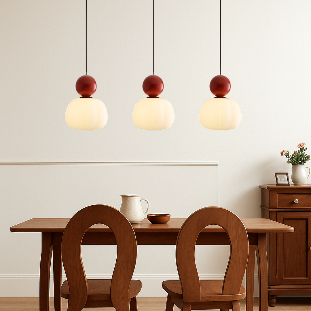 Lampa wisząca art deco z kloszem akrylowym nad stół do jadalni i salonu