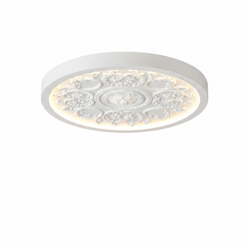 Lampa sufitowa LED z rozetą i pilotem do sypialni i salonu