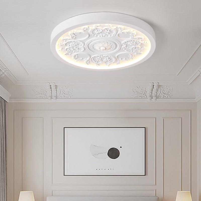 Lampa sufitowa LED z rozetą i pilotem do sypialni i salonu