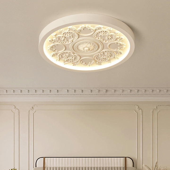 Lampa sufitowa LED z rozetą i pilotem do sypialni i salonu