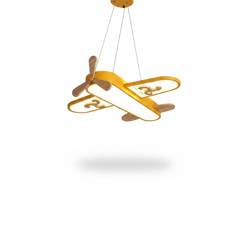 Lampa wisząca samolot z pilotem do pokoju dziecięcego i sypialni