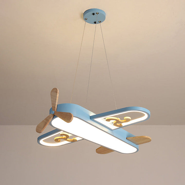 Lampa wisząca samolot z pilotem do pokoju dziecięcego i sypialni