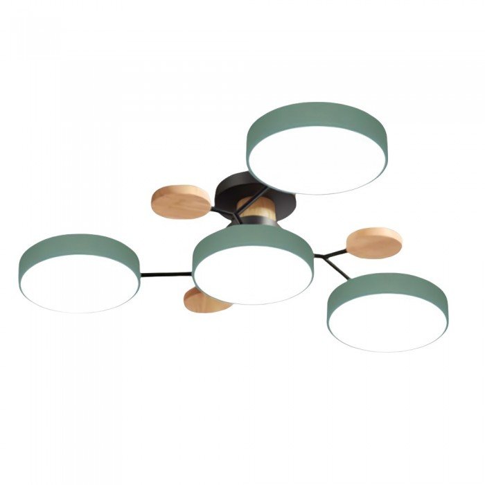 Lampa sufitowa LED do salonu i sypialni – gałęziowa, drewno i metal, styl skandynawski