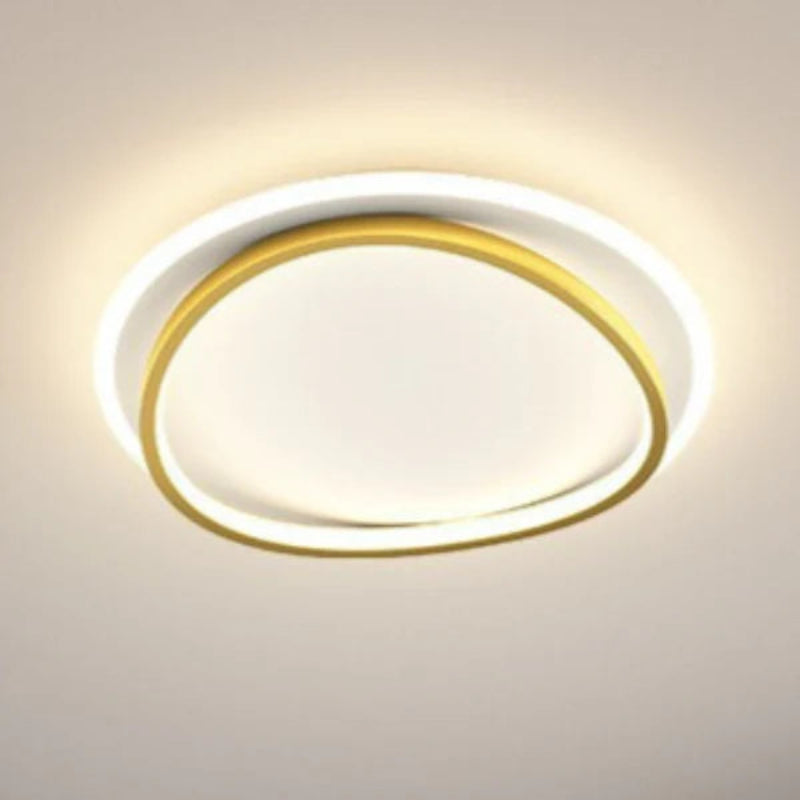 Lampa sufitowa LED z białą ramką i asymetryczną ramką wewnętrzną