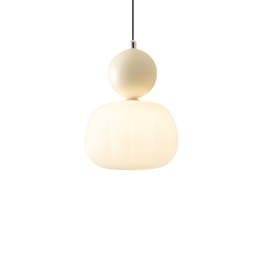 Lampa wisząca art deco z kloszem akrylowym nad stół do jadalni i salonu