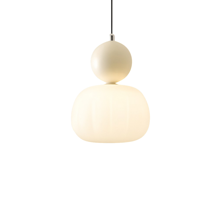 Lampa wisząca art deco z kloszem akrylowym nad stół do jadalni i salonu