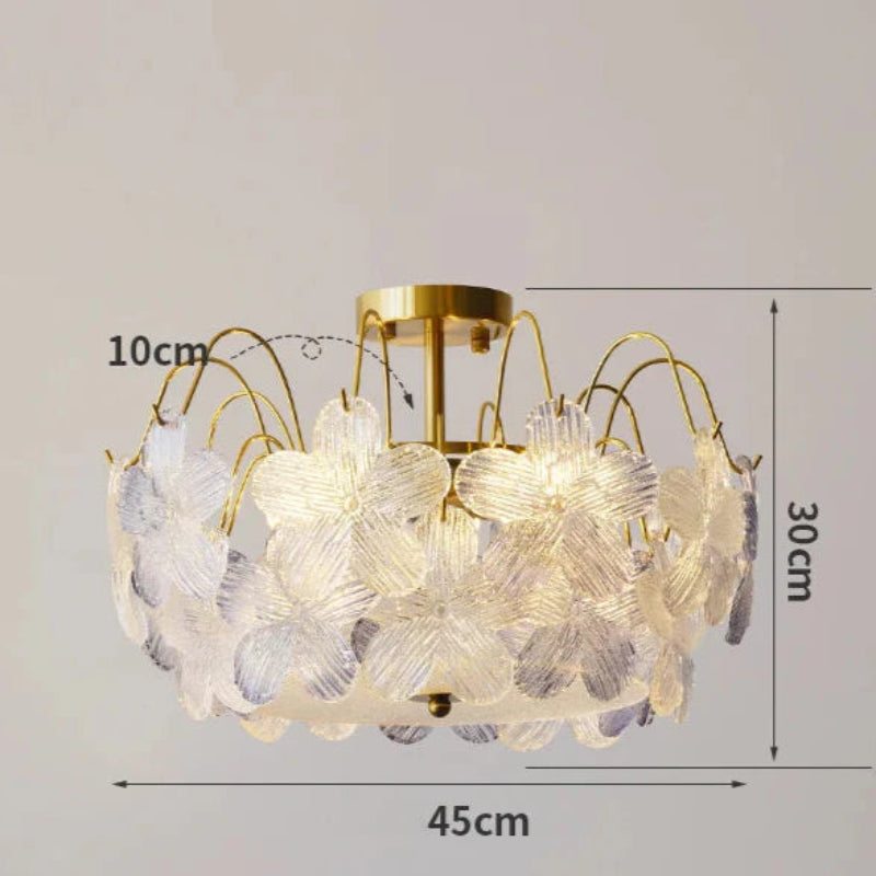 Elegancka Lampa Wisząca Żyrandol w Kwiatowym Stylu